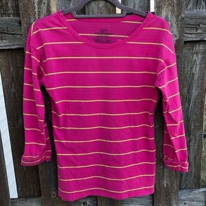 Patagonia striped 3/4 sleeve top